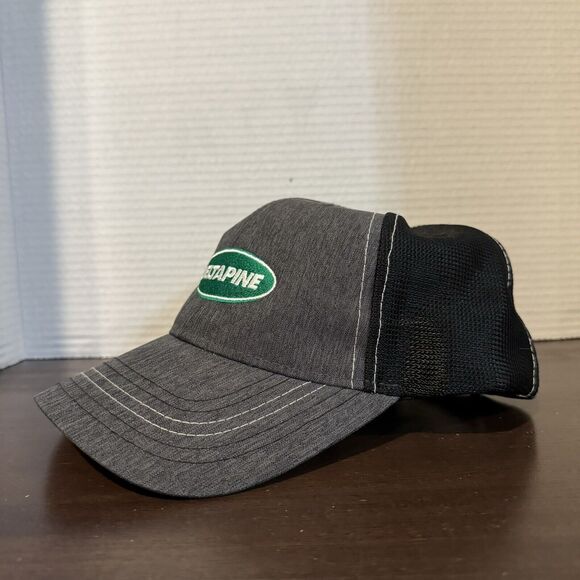 DELTAPINE Cotton Seed Farmer Trucker Hat Cap Gray Black Adjustable Xtendflex - Picture 8 of 13
